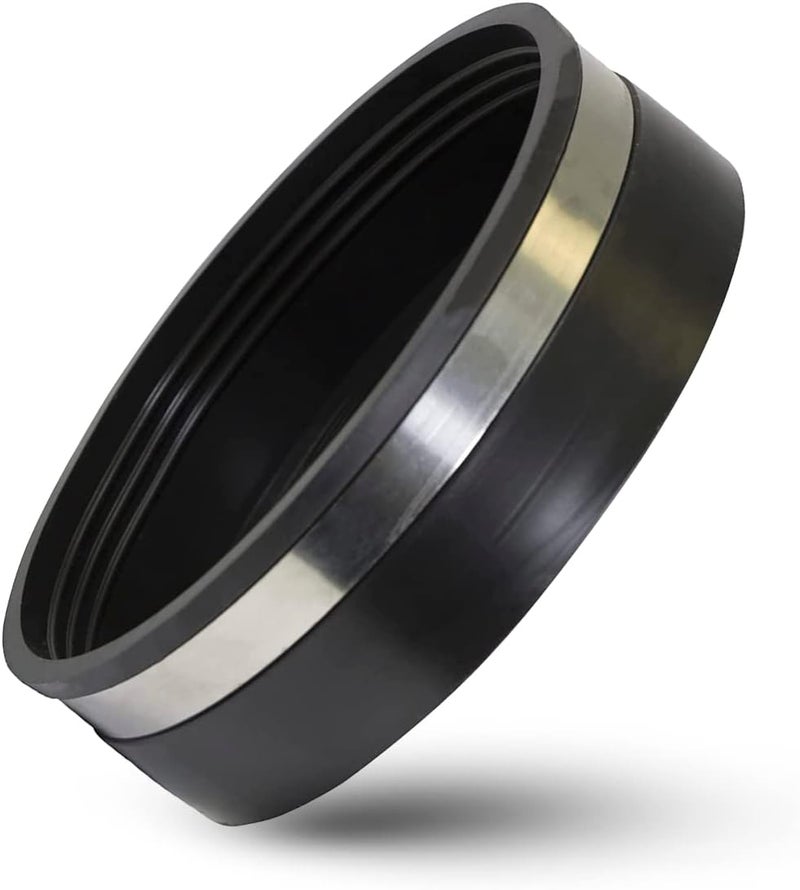 Supply Giant 12IFC Flexible Pvc Pipe Cap with Stainless steel Clamps, 12-3/4" Inner Diameter for 12" Nominal Pipe, Black - Image 1